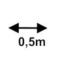 Distance 0.5m